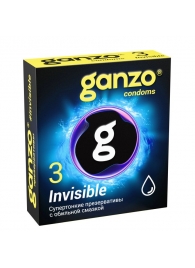 Супертонкие презервативы Ganzo Invisible - 3 шт. - Ganzo - купить с доставкой в Ельце