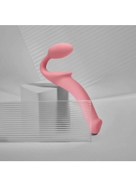 Розовый безремневой страпон Strap-on-me Semi-Realistic Bendable Strap-On size S - Strap-on-me - купить с доставкой в Ельце