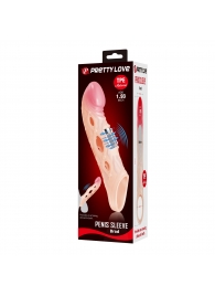 Телесная удлиняющая насадка с рельефом и вибрацией Brad - 21,3 см. - Baile - в Ельце купить с доставкой