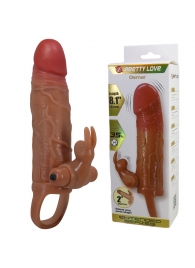 Карамельная вибронасадка с клиторальным стимулятором Osmar - 20,5 см. - Baile - в Ельце купить с доставкой