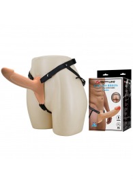 Телесный полый мужской страпон London - 16,8 см. - Baile - купить с доставкой в Ельце