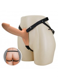 Телесный полый мужской страпон London - 16,8 см. - Baile - купить с доставкой в Ельце