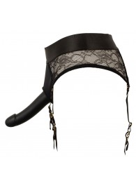 Черный женский страпон Strap-on Set: трусики и насадка - Orion - купить с доставкой в Ельце