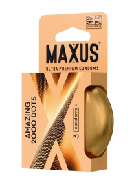 Точечные презервативы MAXUS 2000 Amazing Dots с железным кейсом - 3 шт. - Maxus - купить с доставкой в Ельце