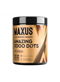 Точечные презервативы MAXUS 2000 Amazing Dots с железным кейсом - 15 шт. - Maxus - купить с доставкой в Ельце