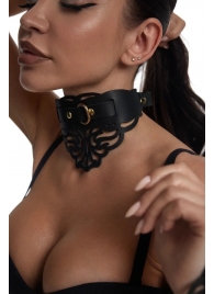 Фигурный чокер с узорами и золотистой фурнитурой - Crazy Handmade - купить с доставкой в Ельце