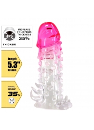 Прозрачно-розовая насадка на пенис Wilford - 13,5 см. - Baile - в Ельце купить с доставкой