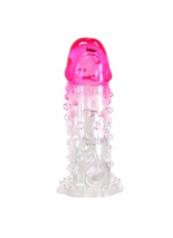 Прозрачно-розовая насадка на пенис Wilford - 13,5 см. - Baile - в Ельце купить с доставкой
