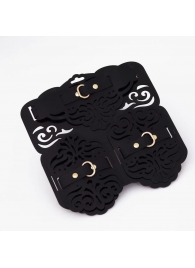 Фигурный набор для БДСМ-игр с узорами и золотистой фурнитурой - Crazy Handmade - купить с доставкой в Ельце