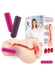 Мастурбатор-вагина с вибрацией Jenny Onahole edition 005 - KOKOS - в Ельце купить с доставкой