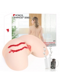 Мастурбатор-полуторс с двойным слоем материала и вибрацией Jenny Onahole Real Hips - KOKOS - в Ельце купить с доставкой