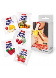 Набор из 5 саше съедобных смазок Tutti-Frutti - Биоритм - купить с доставкой в Ельце