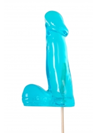 Голубой леденец в форме члена со вкусом блю кюрасао - 173 гр. - Sosuчki - купить с доставкой в Ельце