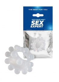 Эластичное эрекционное кольцо с двумя рядами шариков - Sex Expert - в Ельце купить с доставкой