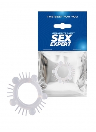 Эластичное эрекционное кольцо с шишечками и шипами - Sex Expert - в Ельце купить с доставкой