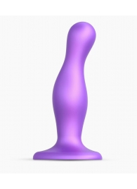 Фиолетовая насадка Strap-On-Me Dildo Plug Curvy size M - Strap-on-me - купить с доставкой в Ельце