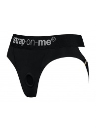 Черные трусики для насадок Heroine Lingerie Harness - size XL - Strap-on-me - купить с доставкой в Ельце