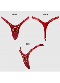 Красный пояс для фиксации насадок Strap-On-Me Leatherette Harness Fabulous - Strap-on-me - купить с доставкой в Ельце