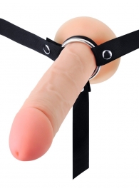 Мужской полый страпон на регулируемых ремешках - 22 см. - Sex Expert - купить с доставкой в Ельце