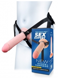 Мужской полый страпон на регулируемых ремешках - 22 см. - Sex Expert - купить с доставкой в Ельце