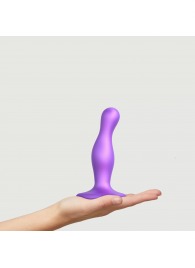 Фиолетовая насадка Strap-On-Me Dildo Plug Curvy size S - Strap-on-me - купить с доставкой в Ельце