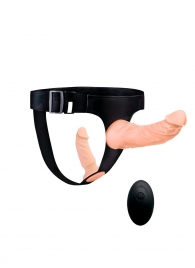 Женский страпон с 2 насадками, вибрацией и пультом ДУ - Erowoman-Eroman - купить с доставкой в Ельце