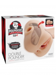 Телесный мастурбатор с вибрацией Double Pounder Vibrating Squeeze Stroker - Pipedream - в Ельце купить с доставкой