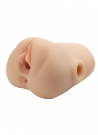 Телесный мастурбатор с вибрацией Double Pounder Vibrating Squeeze Stroker - Pipedream - в Ельце купить с доставкой