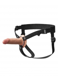 Телесный пустотелый фаллопротез 5’’ Hollow Silicone Strap-On - 14 см. - Pipedream - купить с доставкой в Ельце