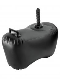 Черное надувное кресло с платформой для фиксации дилдо Body Dock Inflatable Love Seat - Pipedream - купить с доставкой в Ельце