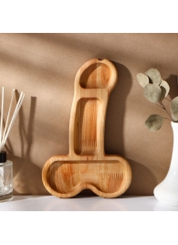 Деревянное блюдо для подачи в форме члена (25 х 16,5 х 1,7 см) - Сима-Ленд - купить с доставкой в Ельце