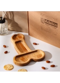 Деревянное блюдо для подачи в форме члена (25 х 16,5 х 1,7 см) - Сима-Ленд - купить с доставкой в Ельце