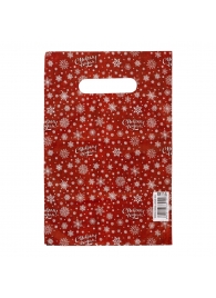 Красный подарочный новогодний пакет с вырубной ручкой (20х30 см) - Сима-Ленд - купить с доставкой в Ельце