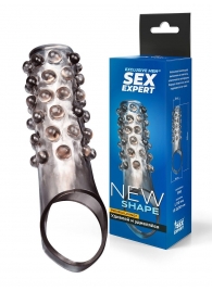 Дымчатая насадка на пенис с выпуклостями - 11 см. - Sex Expert - в Ельце купить с доставкой