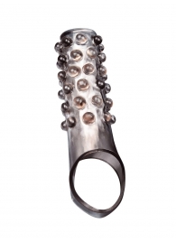 Дымчатая насадка на пенис с выпуклостями - 11 см. - Sex Expert - в Ельце купить с доставкой