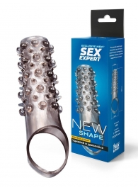 Дымчатая насадка на пенис с шипами и выпуклостями - 12 см. - Sex Expert - в Ельце купить с доставкой