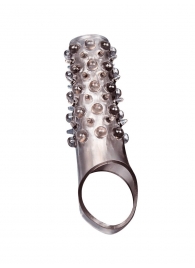 Дымчатая насадка на пенис с шипами и выпуклостями - 12 см. - Sex Expert - в Ельце купить с доставкой