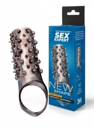 Дымчатая насадка на пенис с шипами и выпуклостями - 12,5 см. - Sex Expert - в Ельце купить с доставкой