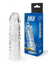 Прозрачная закрытая насадка на пенис - 17 см. - Sex Expert - в Ельце купить с доставкой