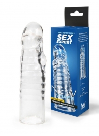 Прозрачная закрытая насадка на член - 15 см. - Sex Expert - в Ельце купить с доставкой