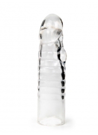 Прозрачная закрытая насадка на член - 15 см. - Sex Expert - в Ельце купить с доставкой