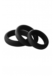 Набор из 3 черных эрекционных колец Smooth Silicone Cockring Pack - Dream Toys - в Ельце купить с доставкой