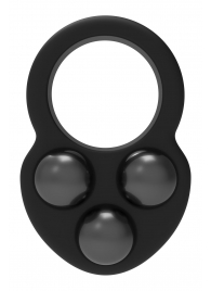 Черное эрекционное кольцо с утяжелителями - Dream Toys - в Ельце купить с доставкой