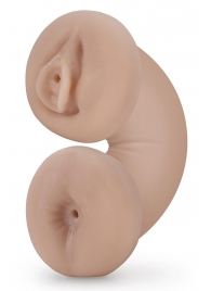 Телесный люминесцентный двусторонний мастурбатор Tasha - Blush Novelties - в Ельце купить с доставкой