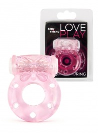 Розовое эрекционное виброкольцо с бабочкой - 1137 - в Ельце купить с доставкой