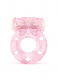 Розовое эрекционное виброкольцо с бабочкой - 1137 - в Ельце купить с доставкой