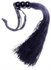 Черная силиконовая плетка - 25,4 см. - Boys of Toys - купить с доставкой в Ельце