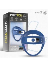 Синее интерактивное эрекционное виброкольцо Rank - Intoyou - в Ельце купить с доставкой