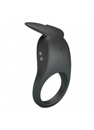 Черное перезаряжаемое виброкольцо Carlton - Baile - в Ельце купить с доставкой