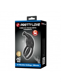 Черное перезаряжаемое виброкольцо Goodwin - Baile - в Ельце купить с доставкой